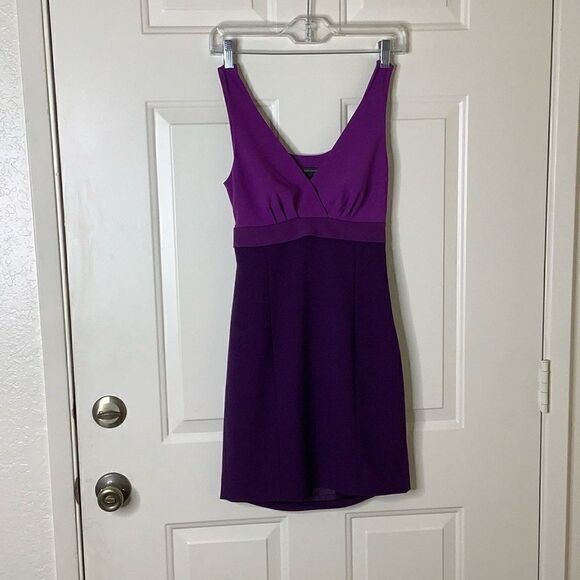 Armani Exchange Purple and a plum Fitted Empire Waist Dress - Picture 3 of 10